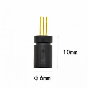 6×10mm 650nm 5mW focus-adjustable 3-pin through-hole red laser module