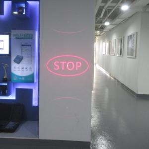 STOP icon effect Red Laser Triangle Warning icon effect Red laser module 